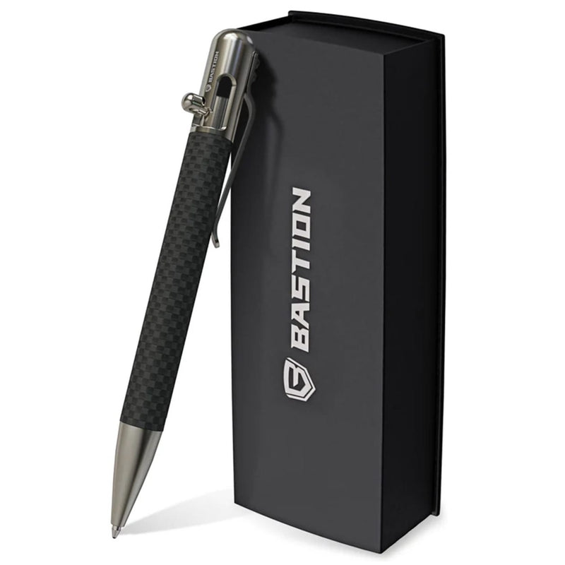 Carbon Fiber and Stainless Steel - Bolt Action Pen by Bastion® - Bastion Bolt Action Pen