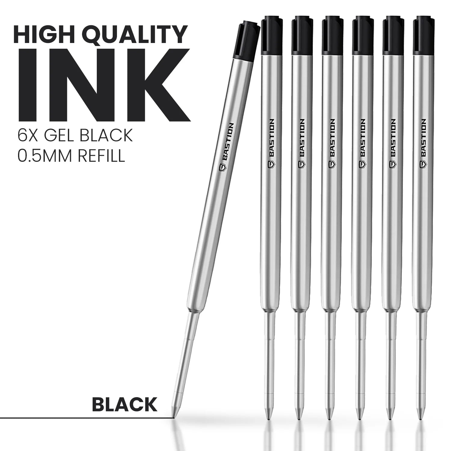Bastion Bolt Action Pen Replacement Black Ink Cartridge