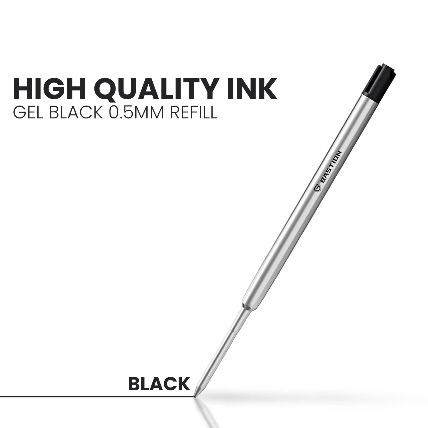 Gel Black Bolt Action Pen Replacement Ink Cartridge
