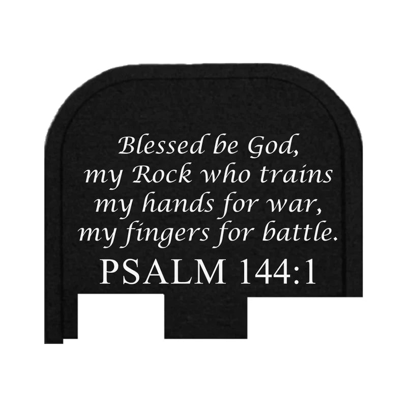 Psalms 144:1 Slide Back Plate For Glock