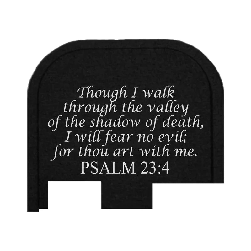 Psalms 23:4 Slide Back Plate For Glock