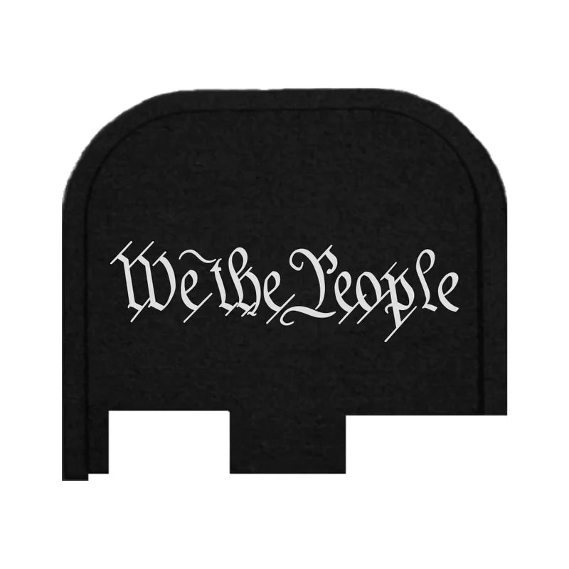 We The People Text Slide Back Plate For Glock