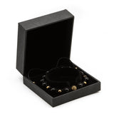 UNCOMMON Men's Beads Bracelet One Gold Jeweled Globe Charm Black Onyx Beads