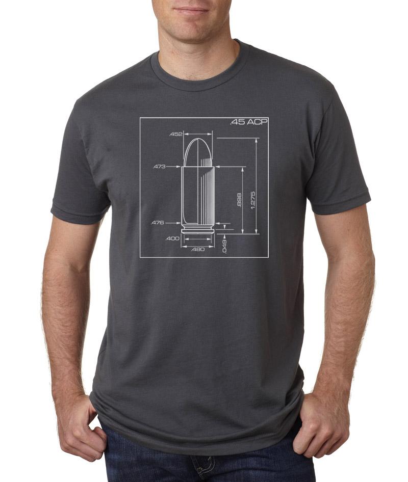 T-Shirt- .45 ACP Schematics Grey