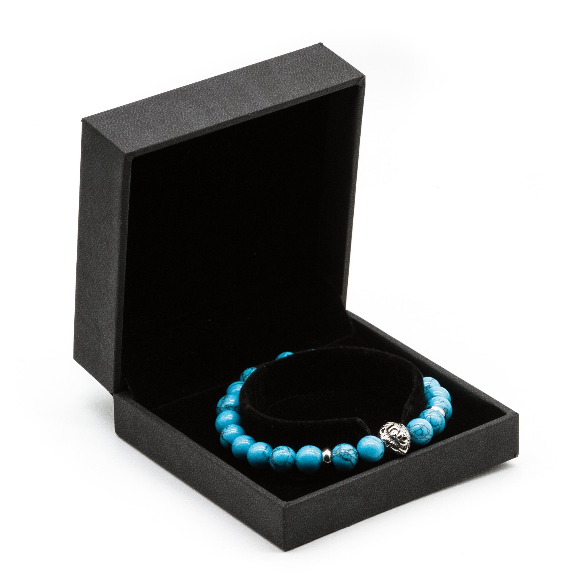 UNCOMMON Men's Beads Bracelet One Gold Monkey Charm Turquoise Jasper Beads
