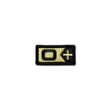 Blood Type O Pos - Choose Color - Embroidered Morale Patch