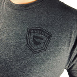T-Shirt BASTION Logo and Arm Patch - Ash and Black