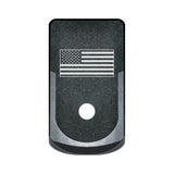 USA Flag laser engraved on a grip extended magazine base plate for Glock 43