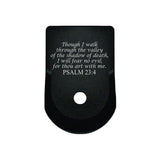 Bastion Magazine Grip Extension For Glock 9mm, .40 Cal, 357 SIG, 45 GAP - Gen 1-5 - Psalm 23:4