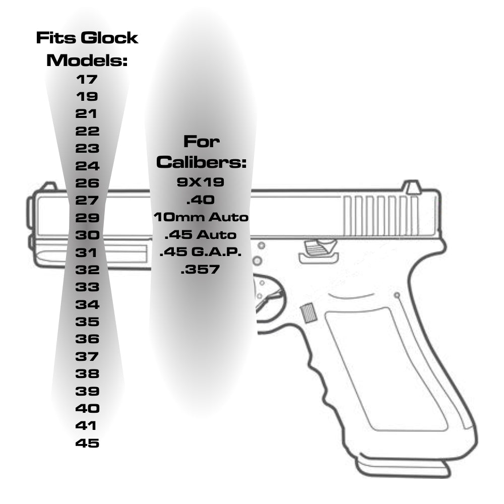 G45 Model Number - For Glock Models 17-41 & 45 - Rear Slide Back Plates