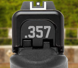 .357 Cal Number - For Glock Models 17-41 & 45 - Rear Slide Back Plates