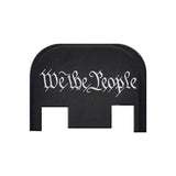 We The People Text Slide Back Plate For Glock