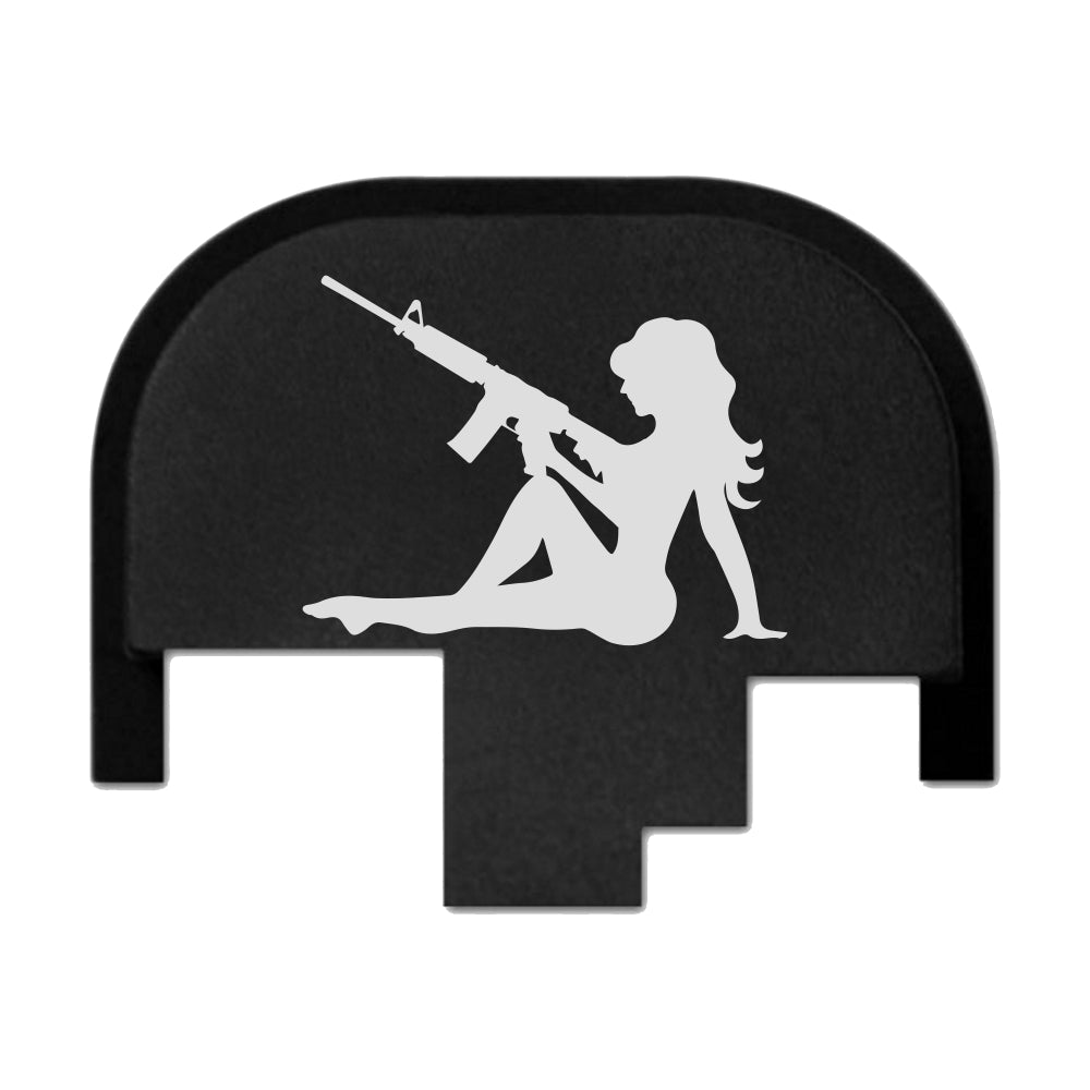 Trucker Girl W/ A Gun - FULL SIZE S&W M&P9/40/45 M2.0 - Rear Slide Back Plate