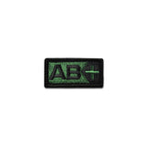 Blood Type AB Pos - Choose Color - Embroidered Morale Patch