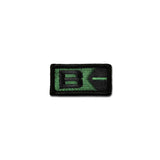 Blood Type B Neg - Choose Color - Embroidered Morale Patch