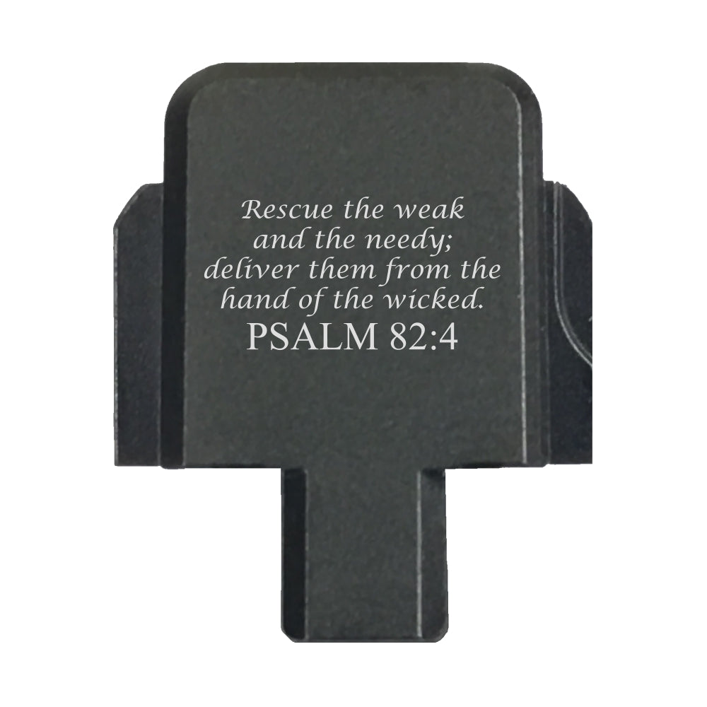 Psalm 82:4 Slide Back Plate For Sig Sauer P320 9mm/357SIG/40Cal
