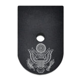 Great Seal laser engraved on a magazine base plate for Springfield XD 9mm/40cal