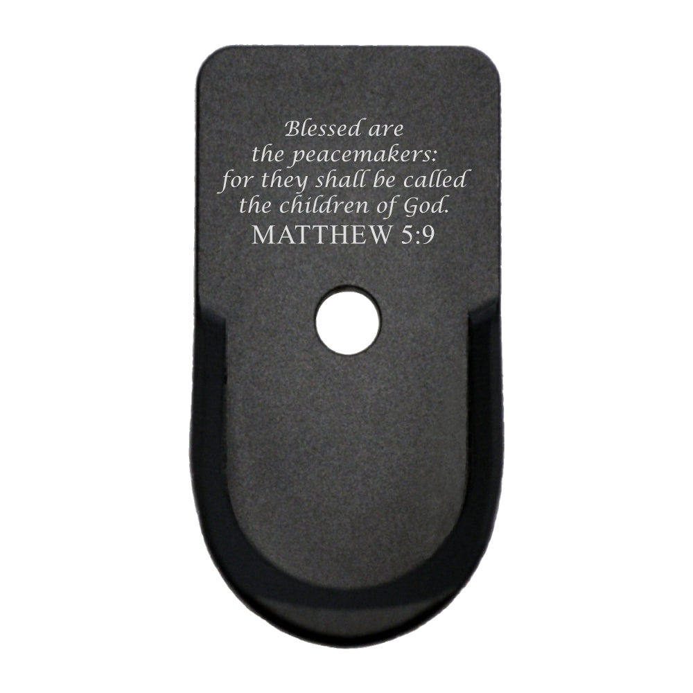 Matthew 5:9 Magazine Base Plate For Springfield XD-S Mod.2 9mm/40Cal
