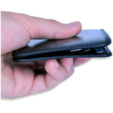 Pure Carbon Fiber And Leather Minimalist Bi-Fold Wallet