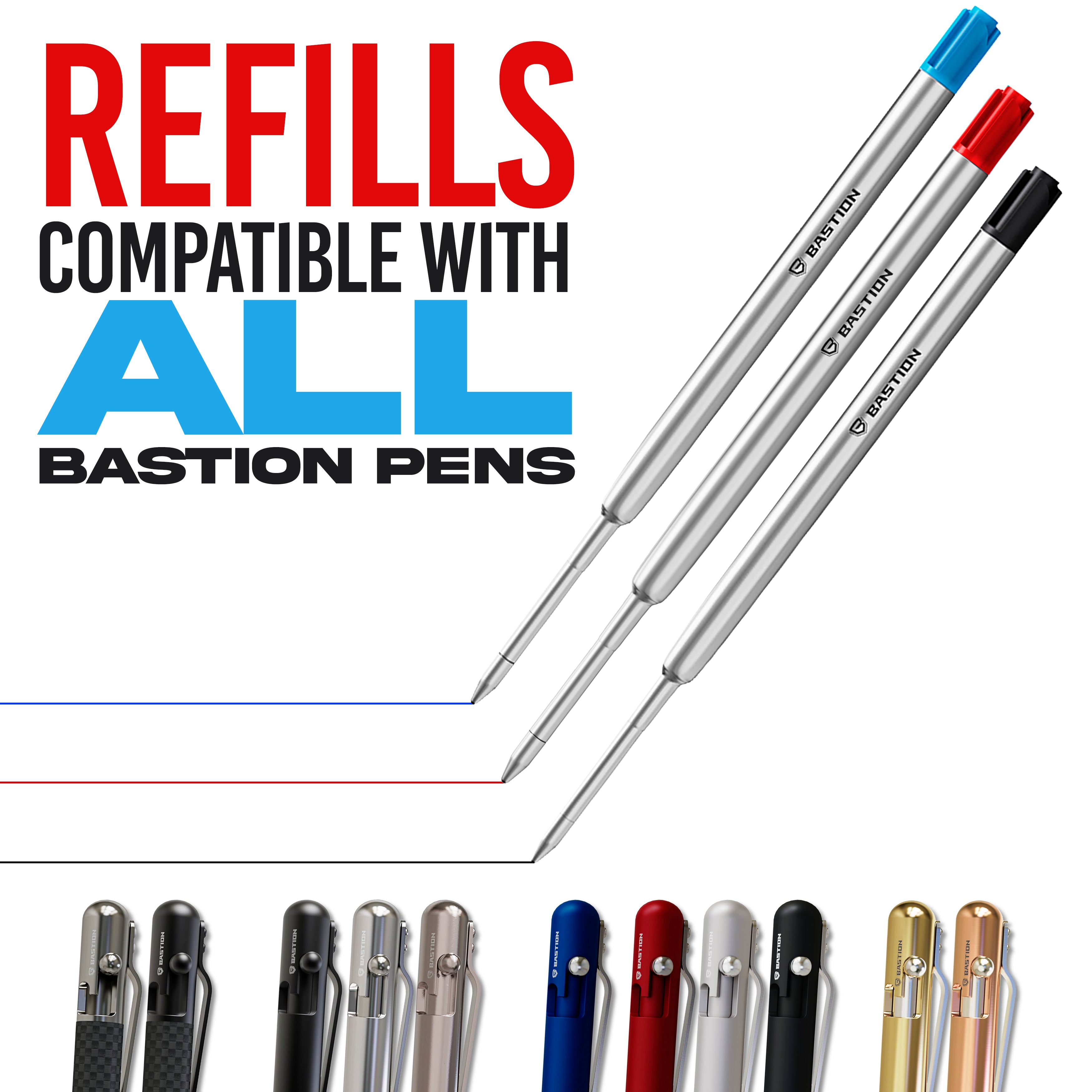 Bastion Bolt Action Pen Replacement Ink Cartridge