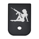 Trucker Girl Gun - For Glock 9mm .40 Cal - Magazine Base Plate, Flat