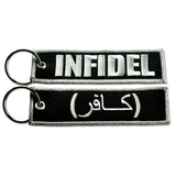 Embroidered Key Tag Infidel - Choose Color