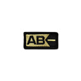 Blood Type AB Neg - Choose Color - Embroidered Morale Patch