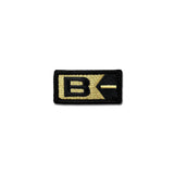 Blood Type B Neg - Choose Color - Embroidered Morale Patch