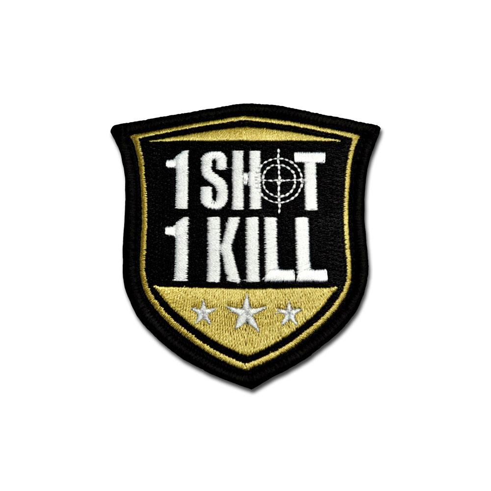1 Shot 1 Kill - Choose Color - Embroidered Morale Patch